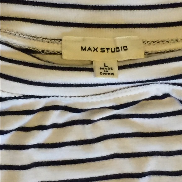Max Studio Striped Top - Picture 4 of 5